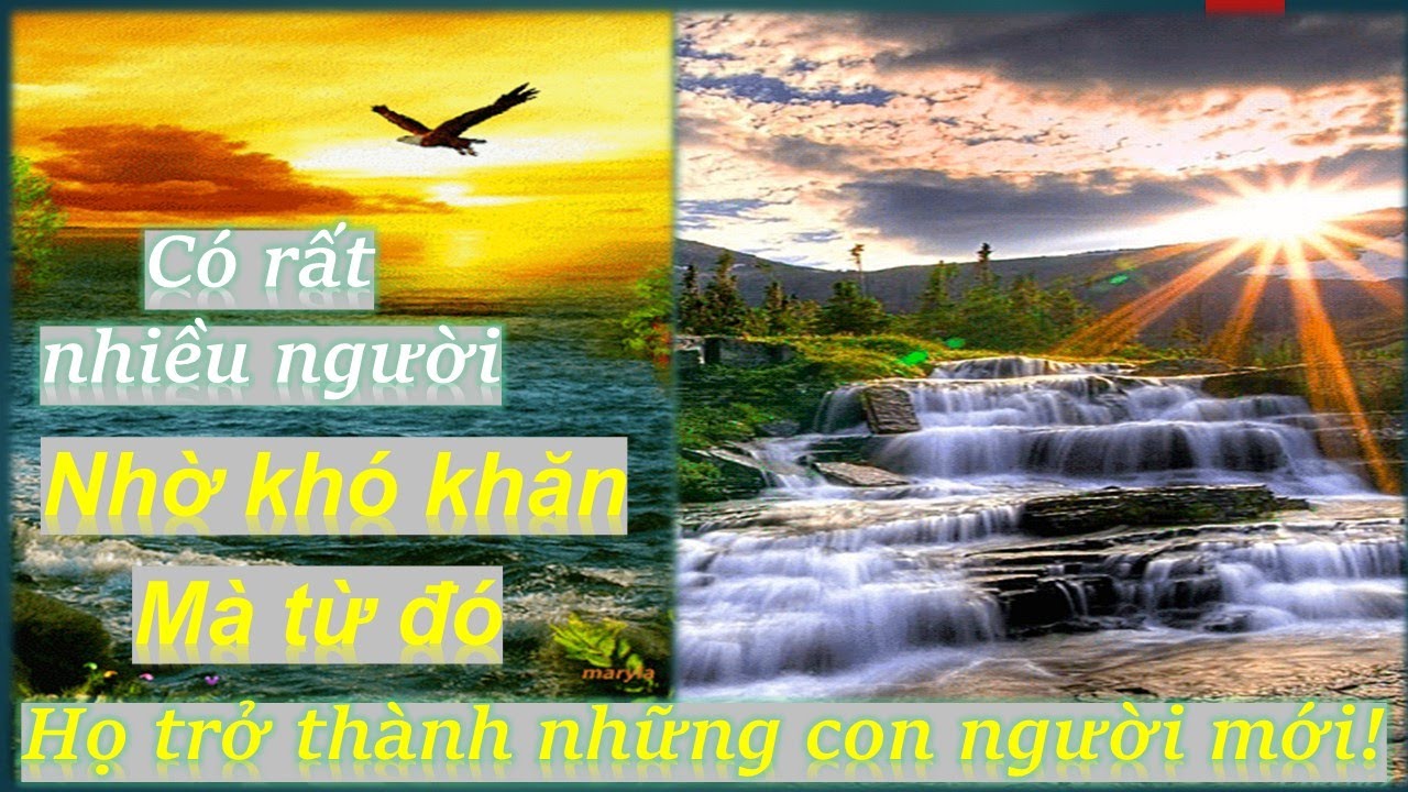 CÓ RẤT NHIỀU NGƯỜI, NHỜ KHÓ KHĂN, MÀ TỪ ĐÓ, HỌ TRỞ THÀNH NHỮNG CON NGƯỜI MỚI!